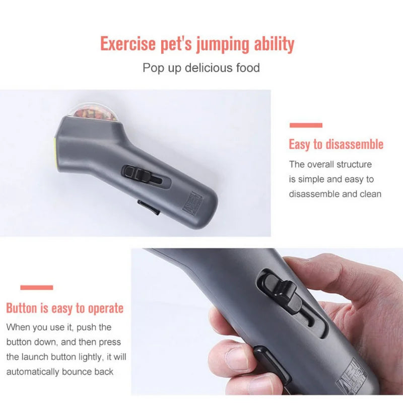 Dog Interactive Training Toy Pet Snack Catapult Launcher Outdoor