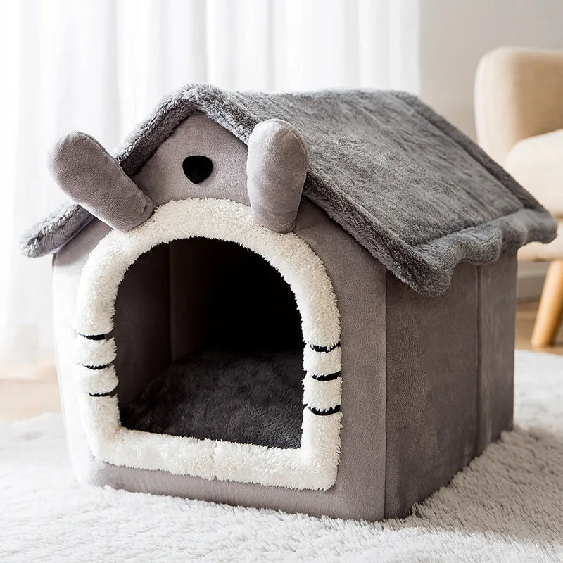 Breathable Warm Plush Pet Bed House Washable Soft Cat
