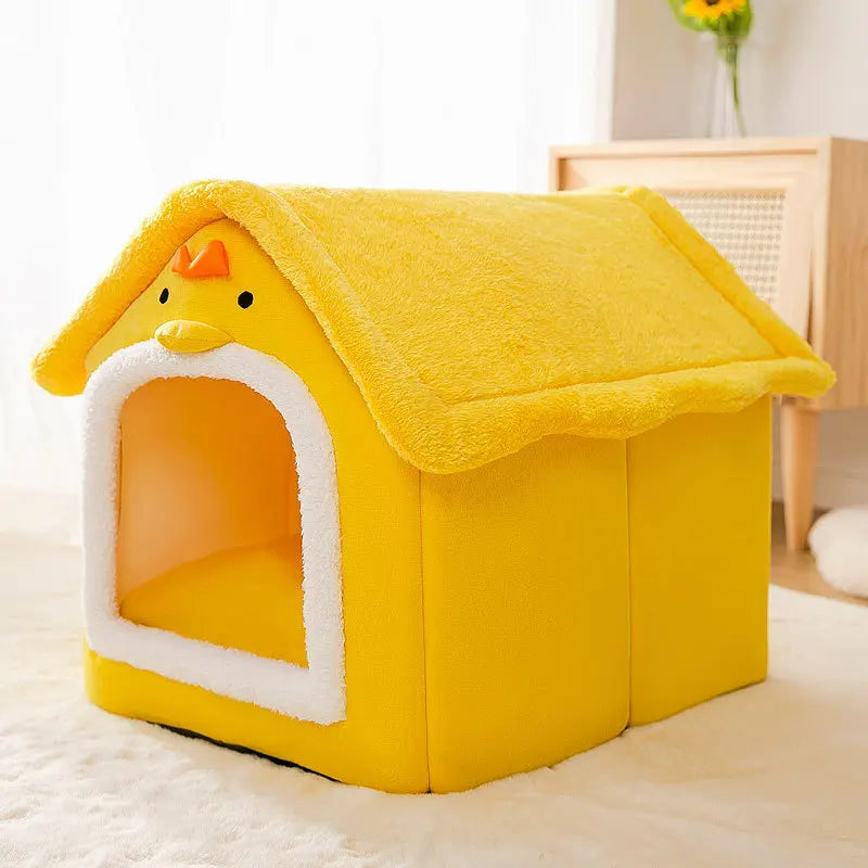 Breathable Warm Plush Pet Bed House Washable Soft Cat