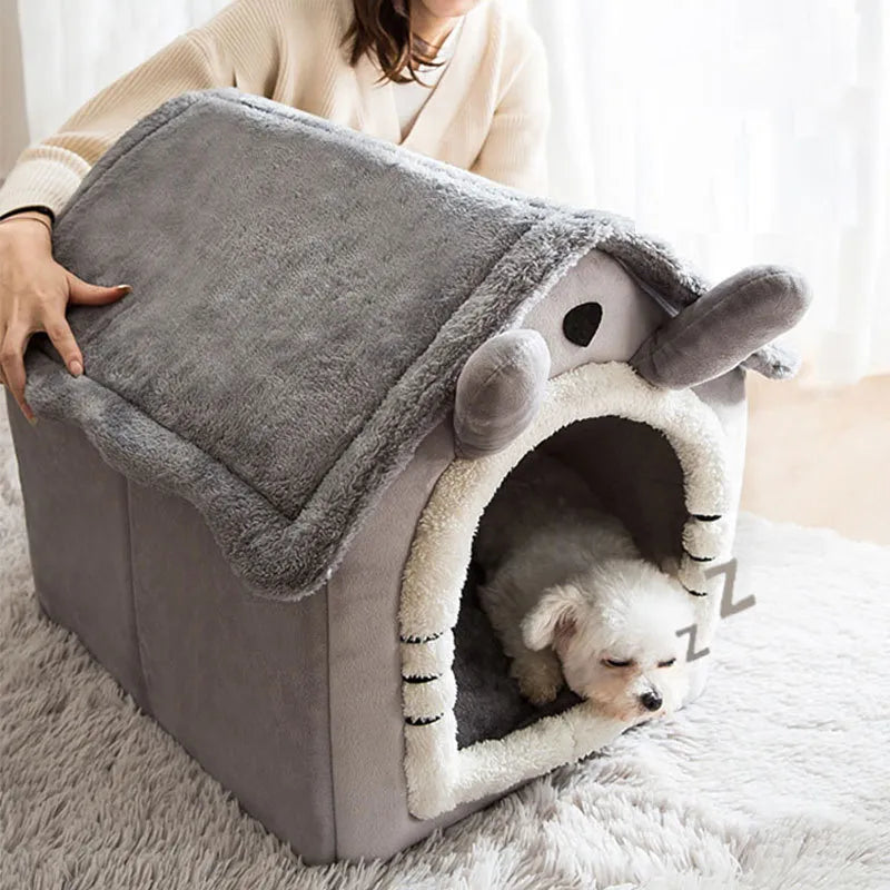 Breathable Warm Plush Pet Bed House Washable Soft Cat