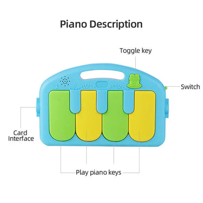 Baby Play Mat, 3 in 1 Baby Activity Play Mat Infant Play Gym Kids Musical Play Crawling Mat, Pink