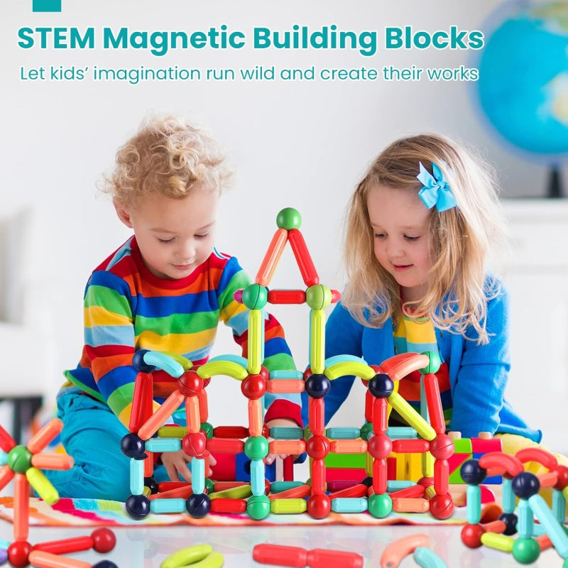 56 PCS Magnetic Building Blocks Set for Kids – Creative STEM Construction Toy