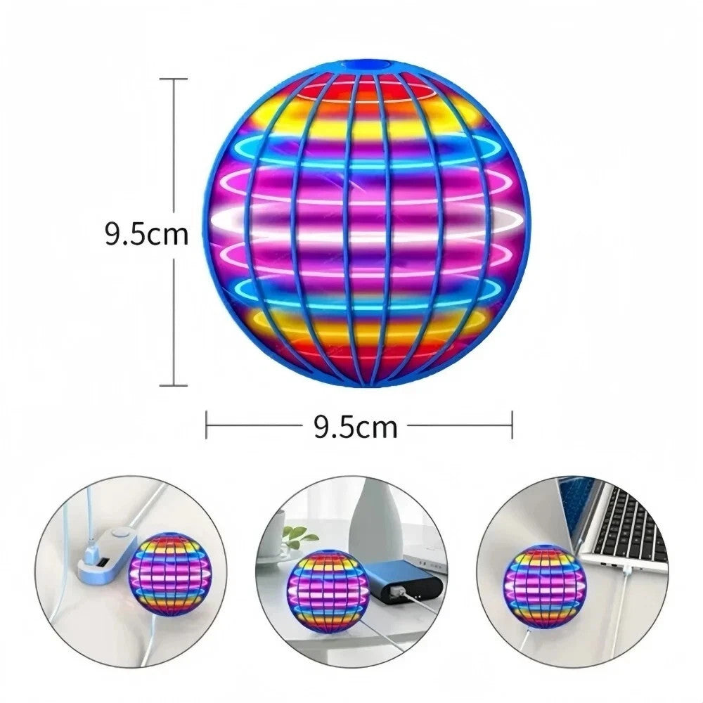 Flying Orb Ball Toys Hand Controlled RGB Light Magic Hover Boomerang Orb Spinner