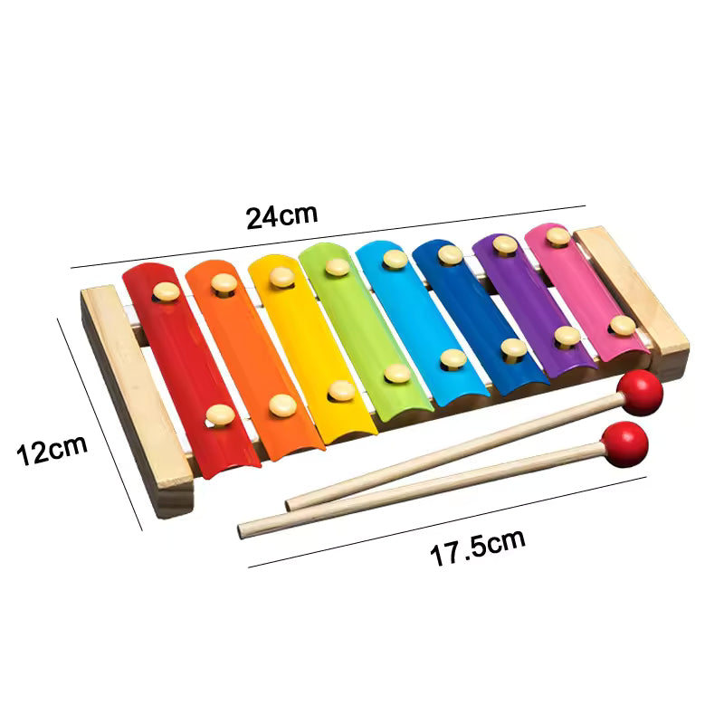 8-in-1 Wooden Educational Toy Set for Kids – Colorful Early Learning & Montessori-Inspired Activities