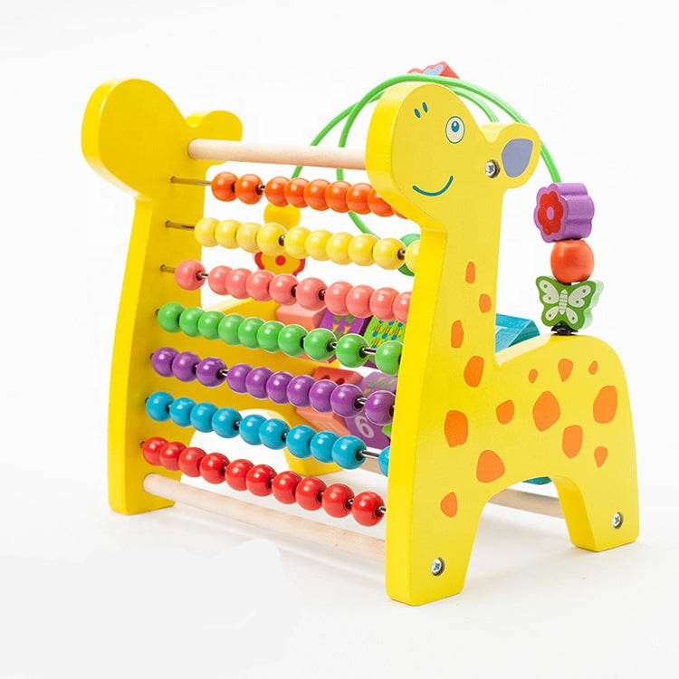 Wooden Kids Abacus Learning Toy – Montessori Educational Counting & Math Bead Frame