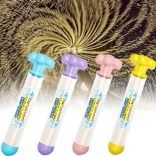 Kids Fireworks Spray Water Gun | Pull-Type Summer Water Blaster Toy for Pool & Outdoor Fun