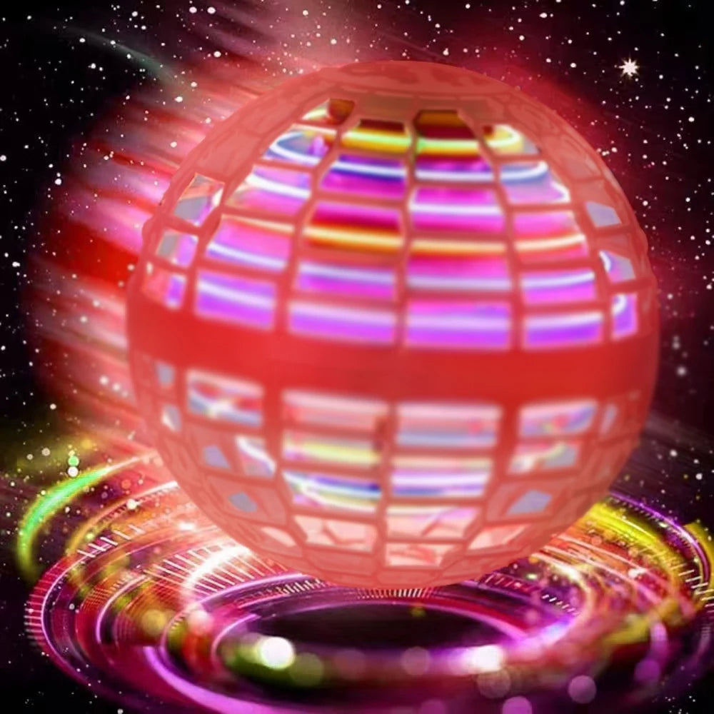 Flying Ball Children'S Hand Controlled Color LED Cosmic Globe 360 ° Rotating Suspension Ball Suitable for Indoor and Outdoor Toy