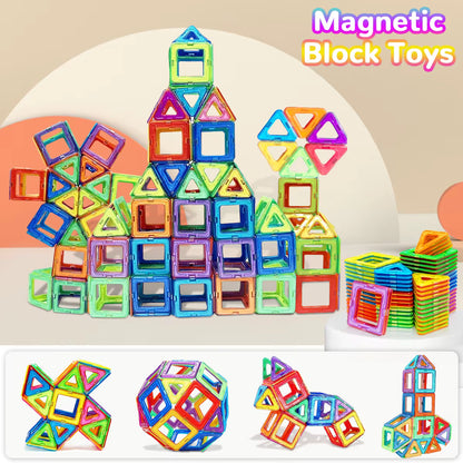 Magnetic Building Blocks STEM Construction Toy Set – Educational DIY Magnet Tiles for Kids Boys & Girls
