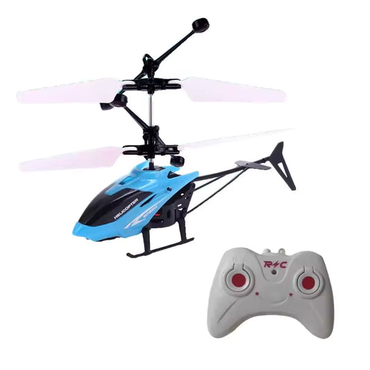 Rechargeable Mini RC Helicopter Drone | Remote Control Flying Toy with LED Lights for Kids