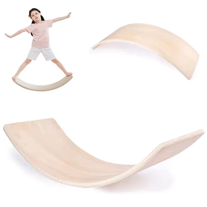 Wooden Rainbow Balance Board for Toddlers Kids Educational Seesaw Toy