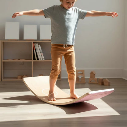 Wooden Rainbow Balance Board for Toddlers Kids Educational Seesaw Toy