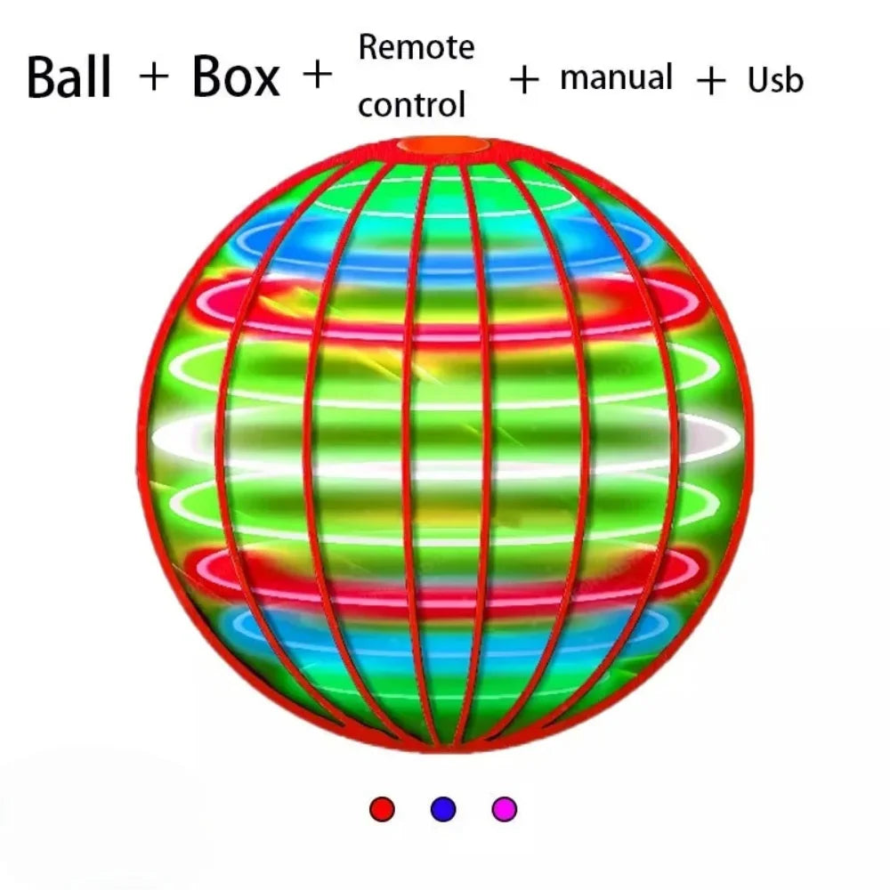 Flying Ball Children'S Hand Controlled Color LED Cosmic Globe 360 ° Rotating Suspension Ball Suitable for Indoor and Outdoor Toy