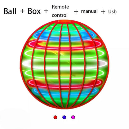 Flying Ball Children'S Hand Controlled Color LED Cosmic Globe 360 ° Rotating Suspension Ball Suitable for Indoor and Outdoor Toy