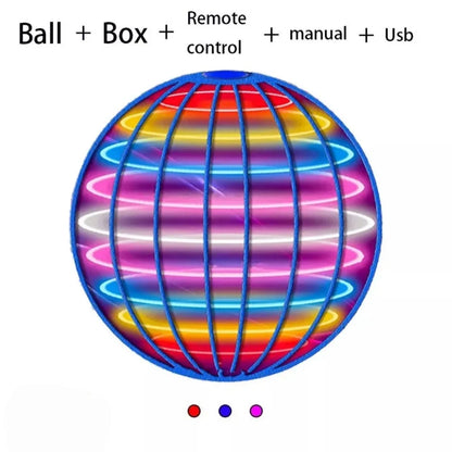 Flying Ball Children'S Hand Controlled Color LED Cosmic Globe 360 ° Rotating Suspension Ball Suitable for Indoor and Outdoor Toy