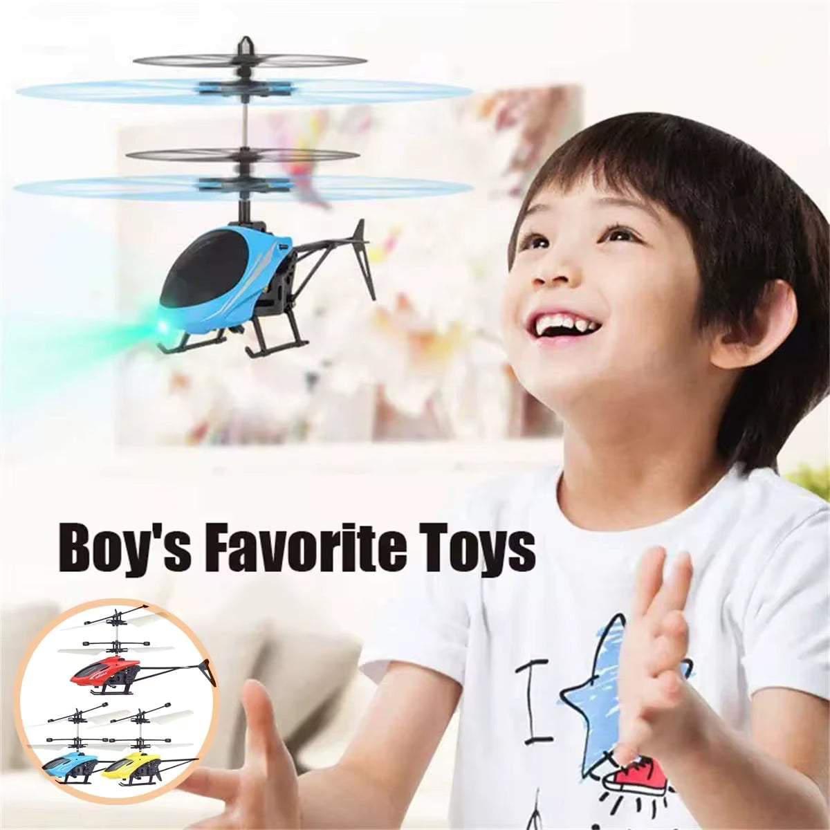 Rechargeable Mini RC Helicopter Drone | Remote Control Flying Toy with LED Lights for Kids