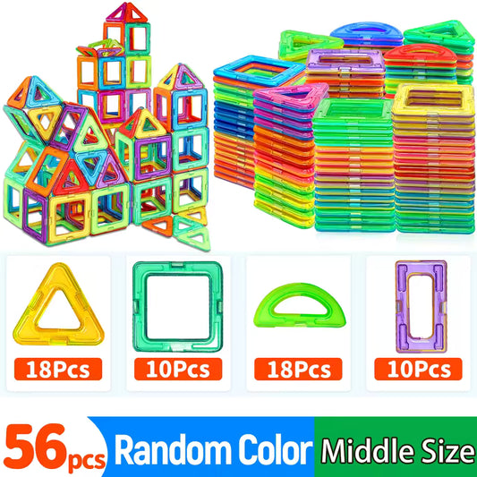 Magnetic Building Blocks STEM Construction Toy Set – Educational DIY Magnet Tiles for Kids Boys & Girls