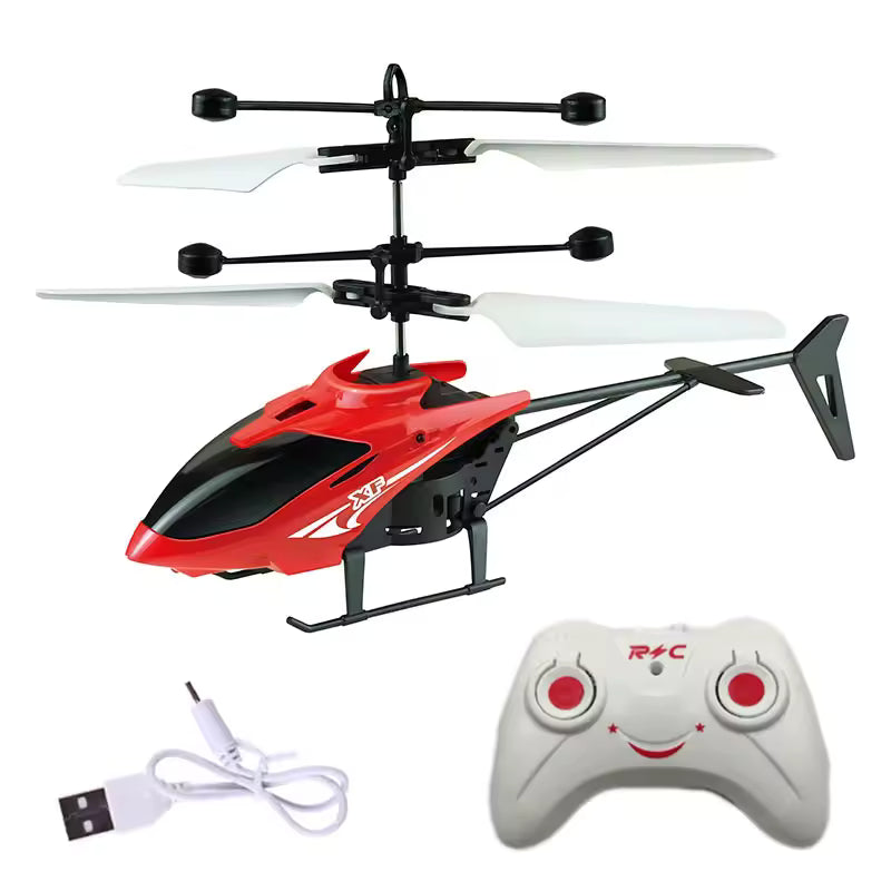 Rechargeable Mini RC Helicopter Drone | Remote Control Flying Toy with LED Lights for Kids