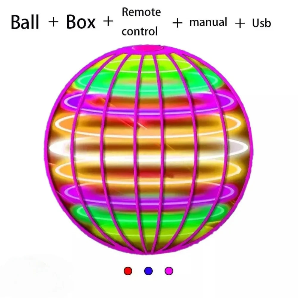 Flying Orb Ball Toys Hand Controlled RGB Light Magic Hover Boomerang Orb Spinner