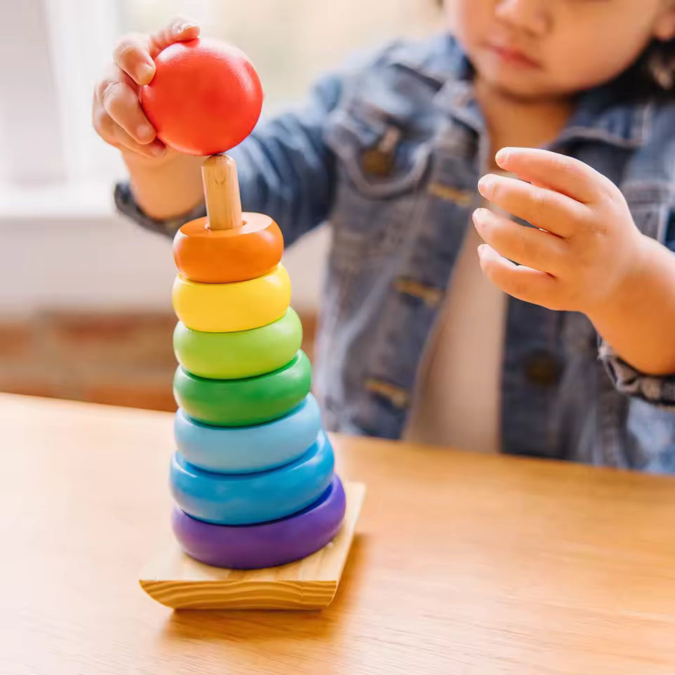 Rainbow Wooden Stacker Toy
