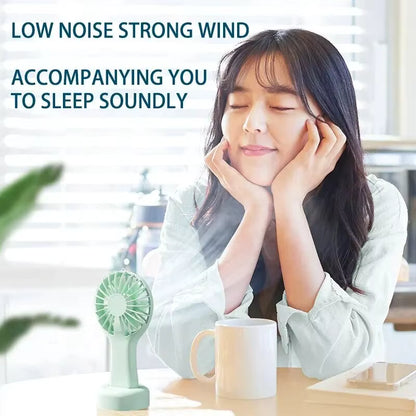 Portable Mini USB Rechargeable Handheld Fan | 3-Speed Personal Cooling Fan for Travel, Office & Home