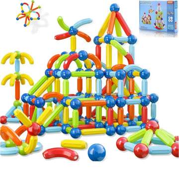 Magnetic Building Sticks for Kids – Colorful 3D Construction & STEM Learning Toy