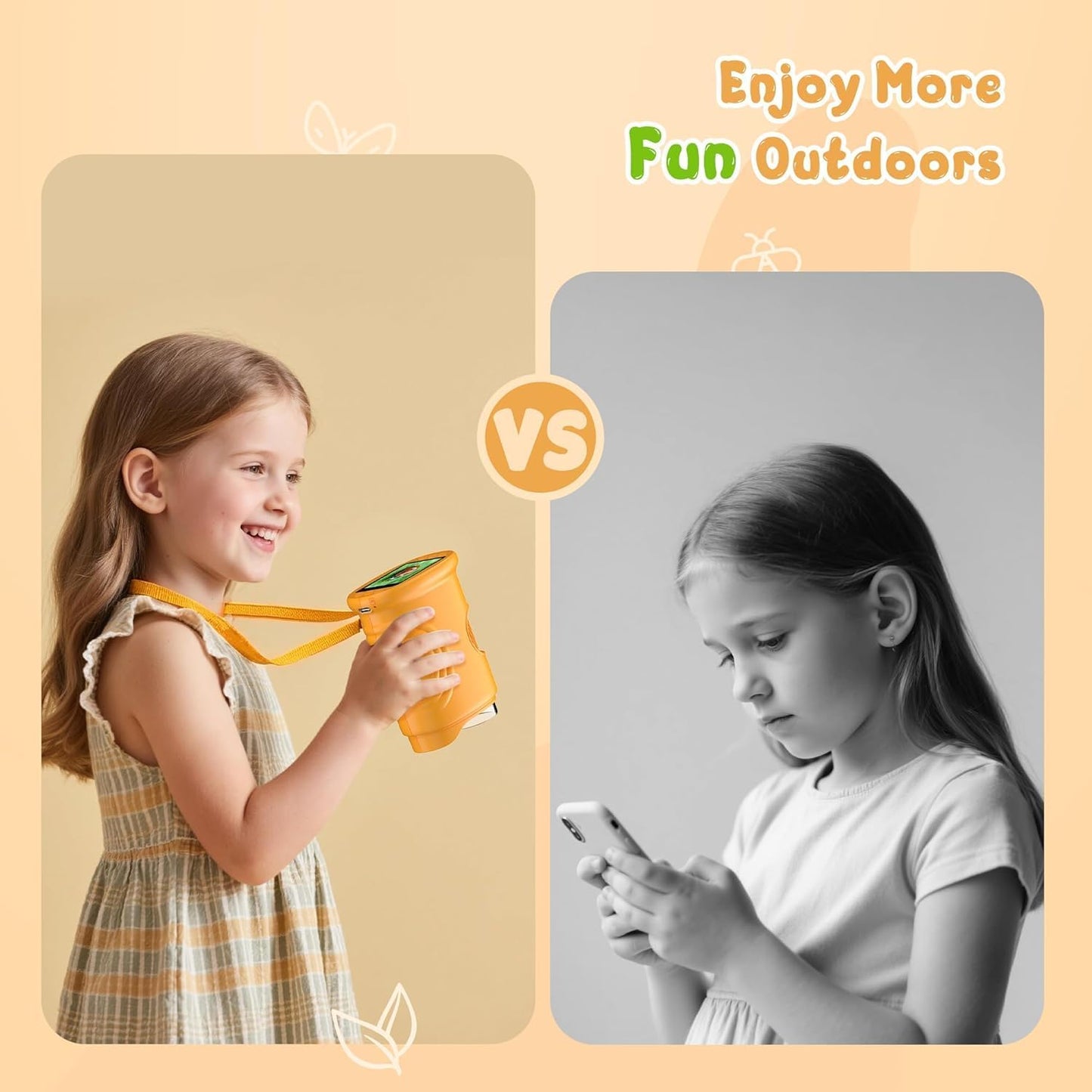 Handheld Digital Microscope, 1000X Magnification, 2.0" IPS Screen, Portable STEM Educational Toy for Kids Ages 3-12, Yellow