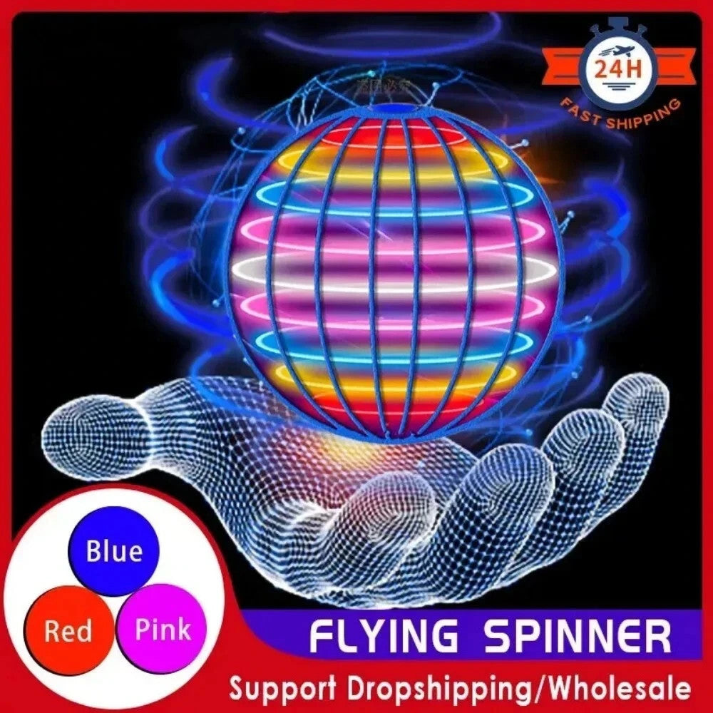 Flying Orb Ball Toys Hand Controlled RGB Light Magic Hover Boomerang Orb Spinner